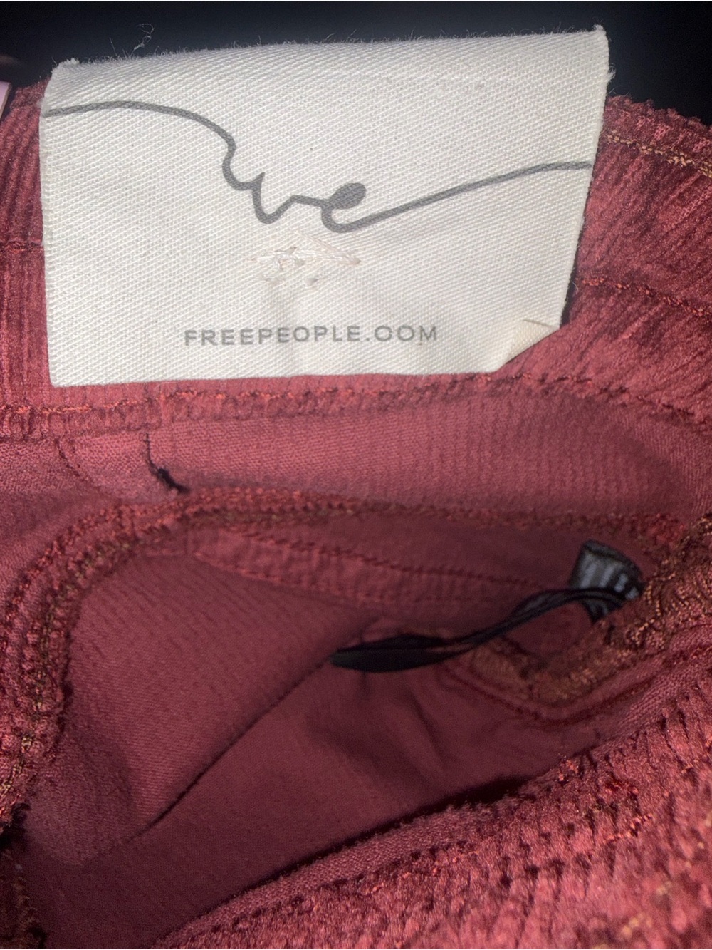 Free People High-Rise Wide Leg Corduroy Pants in Rosewood + A GIFT ๐ - Picture 5 of 7